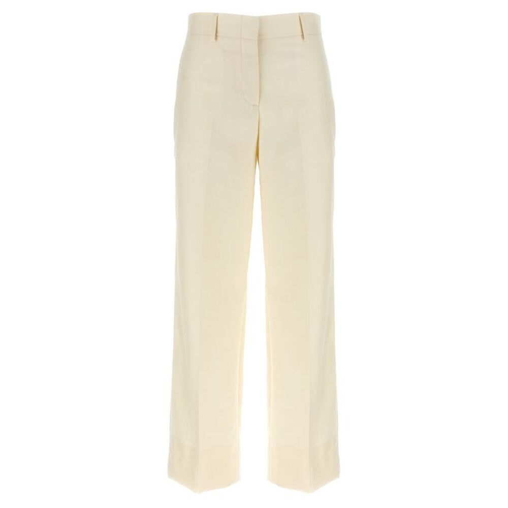 Brioni White Wool Dress Women's Pants